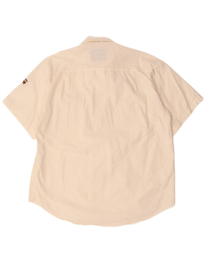 Camel Active Camisa militar de manga corta para hombre XL Blanco