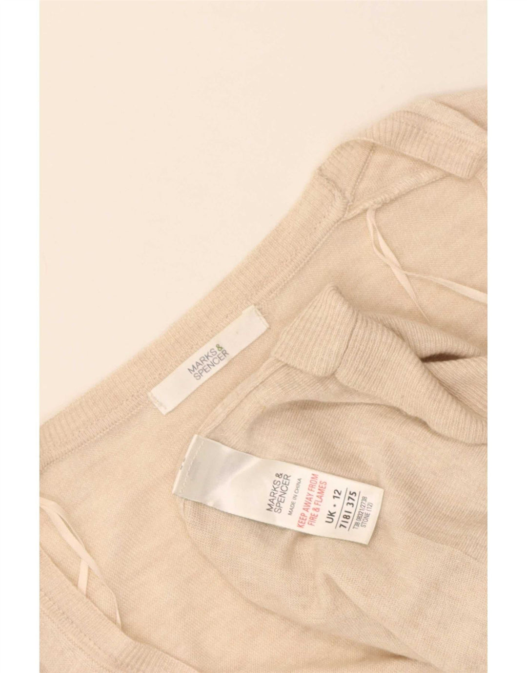 Marks & Spencer Suéter Cárdigan Largo para Mujer UK 42 Medio Beige Moteado
