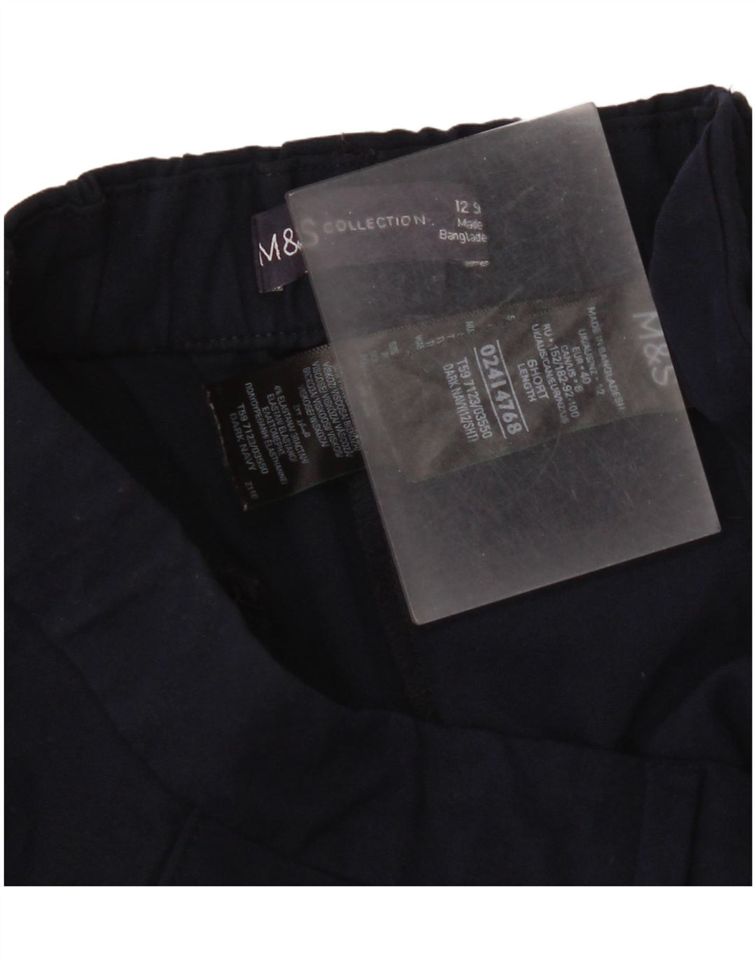 Marks & Spencer Pantalones de traje para mujer UK 12 Medium W30 L28 Azul marino