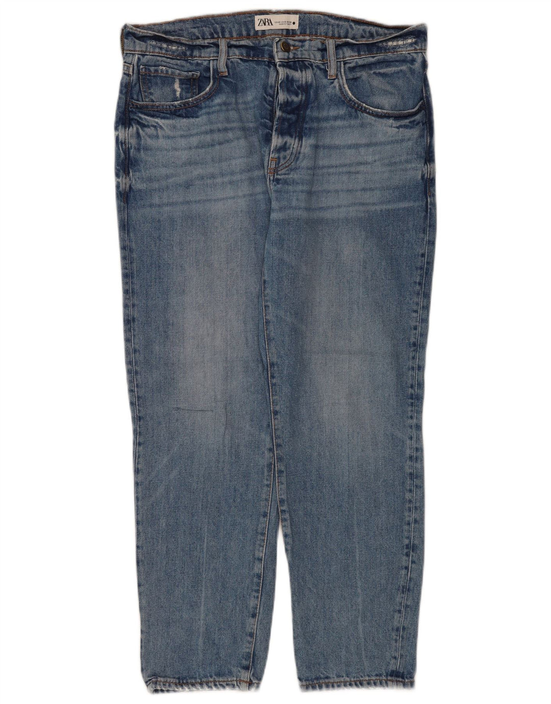 Zara Jeans Rectos Mujer EU 40 Medium W30 L26 Algodón Azul
