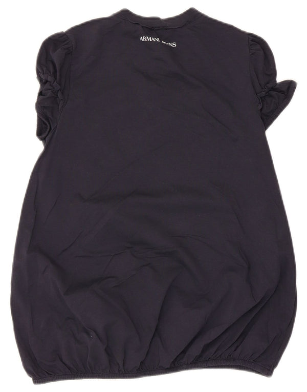 Armani Blusa gráfica para mujer Top EU 34 2XS Algodón azul marino
