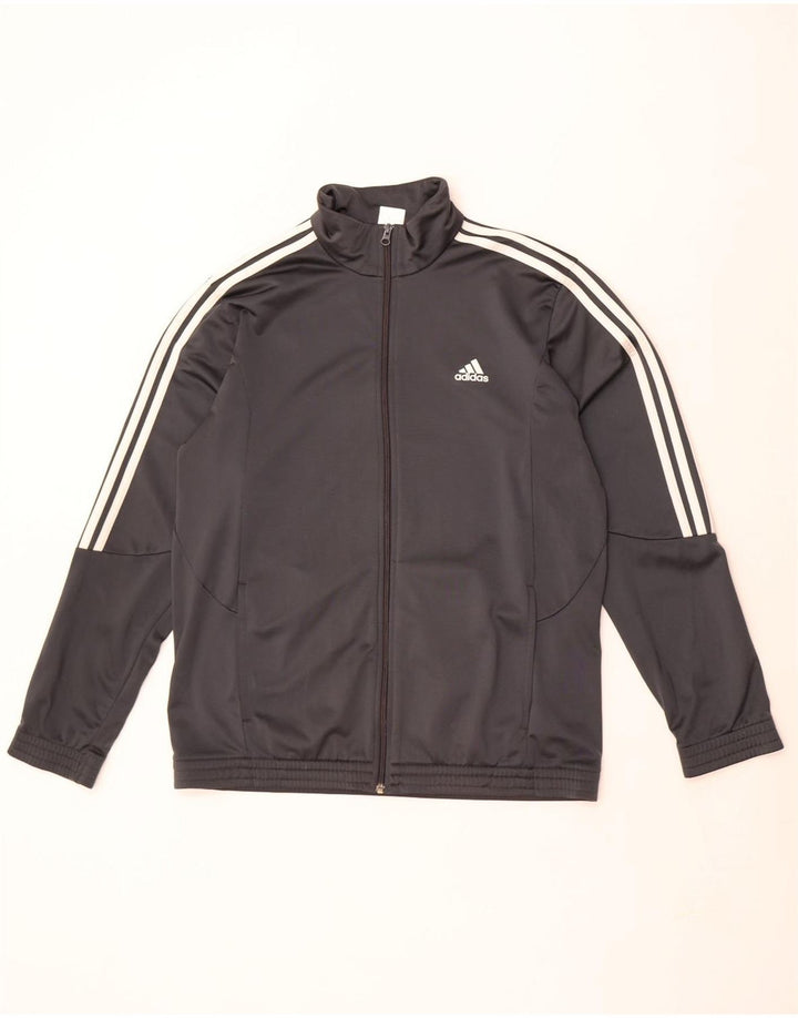 Adidas - Chaqueta de chándal para hombre, talla 44/46, poliéster gris grande