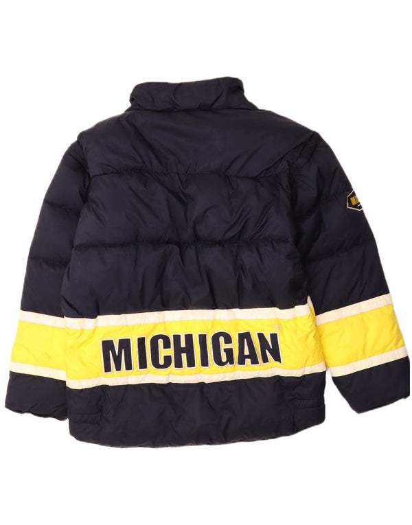 Wengen Chaqueta acolchada con gráfico Michigan para hombre UK 42 XL Azul marino Colorblock