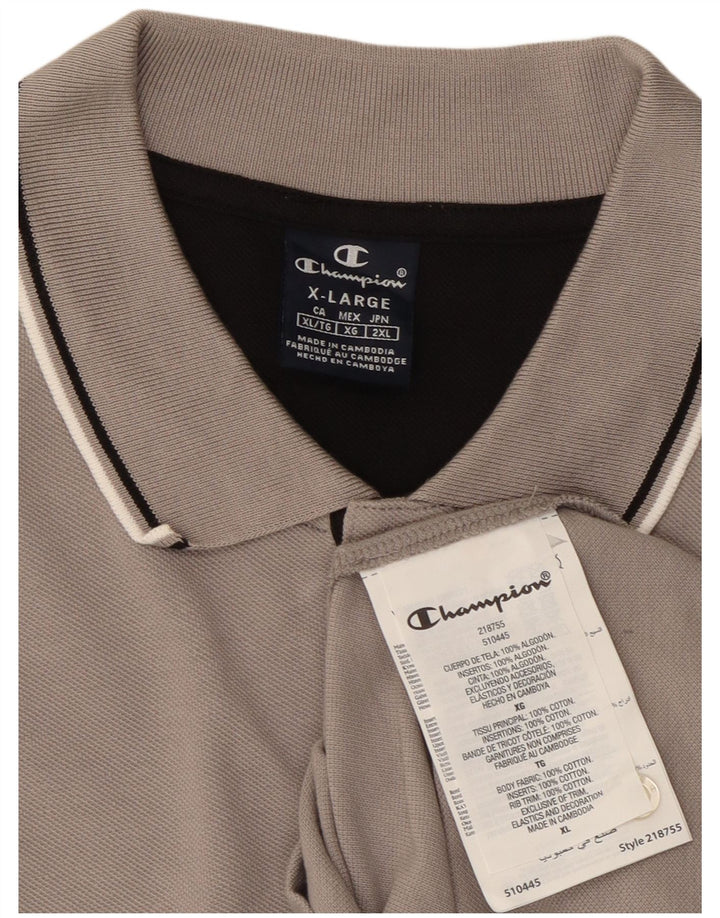 CHAMPION Polo Hombre XL Algodón Gris