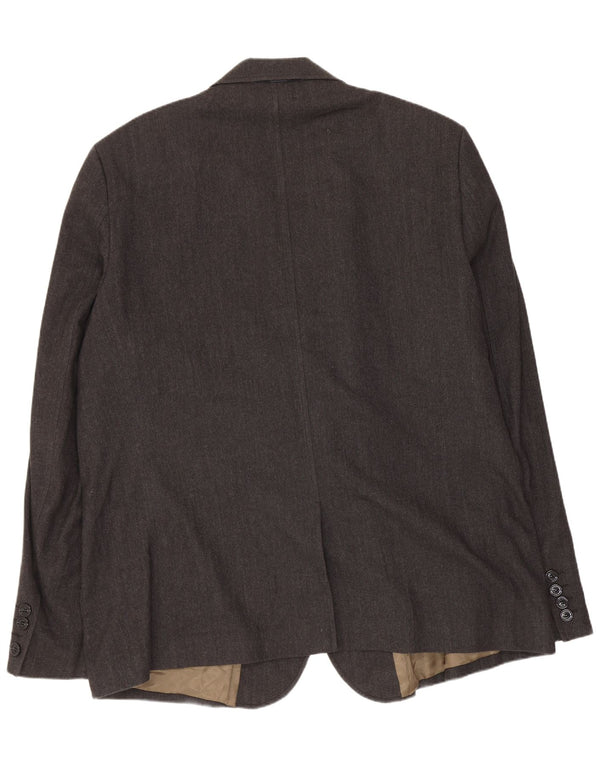 Burberry Chaqueta tipo blazer de 3 botones para hombre UK 42 XL Lana en espiga gris