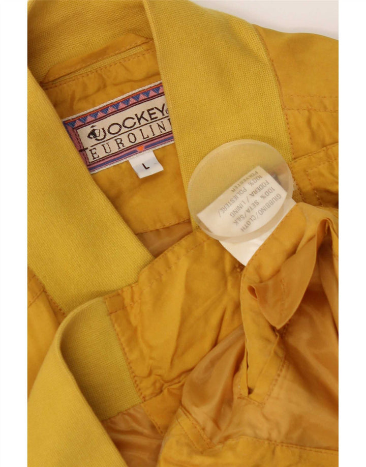 Jockey Chaqueta Bomber para Hombre UK 40 Large Seda Amarilla