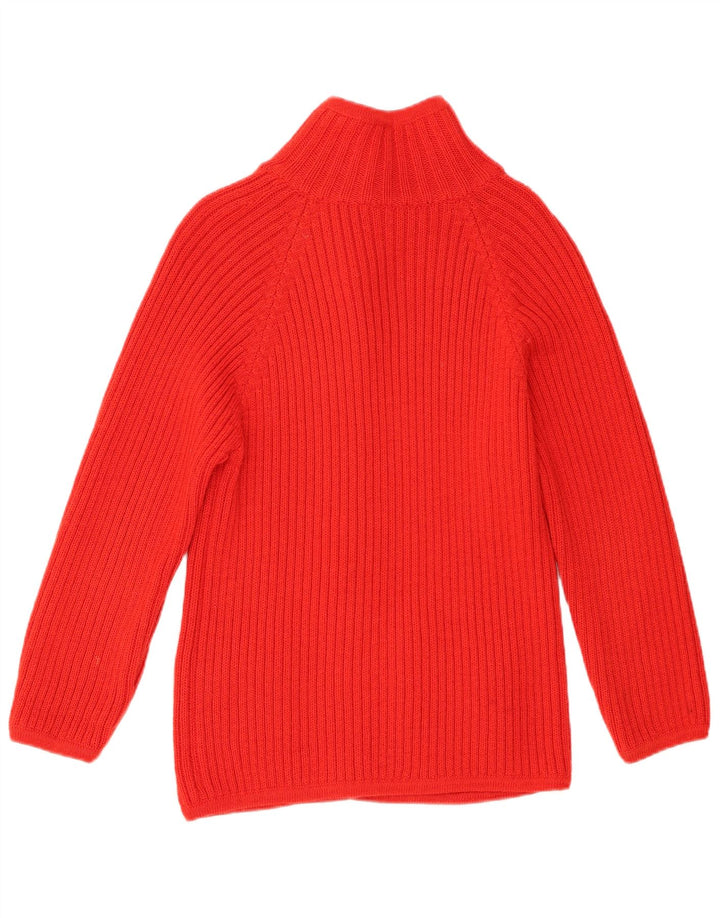 Vintage mujer Cardigan suéter Reino Unido 10 pequeña lana roja