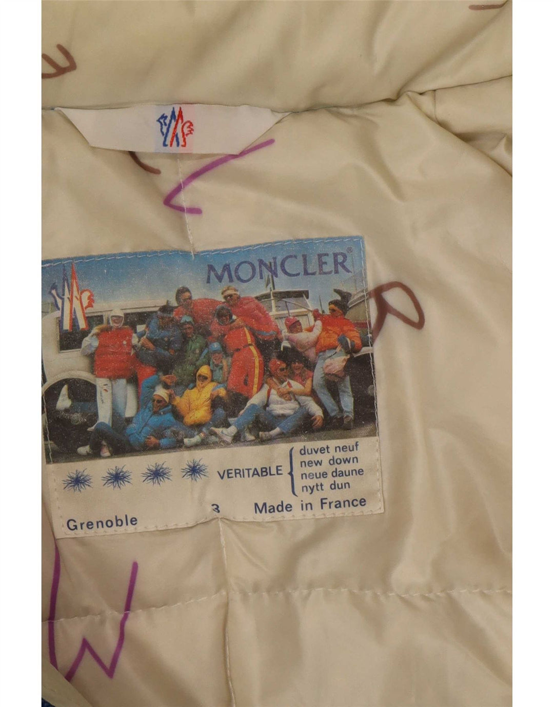 Moncler Chaqueta acolchada con capucha para hombre Talla 3 Grande Poliamida azul
