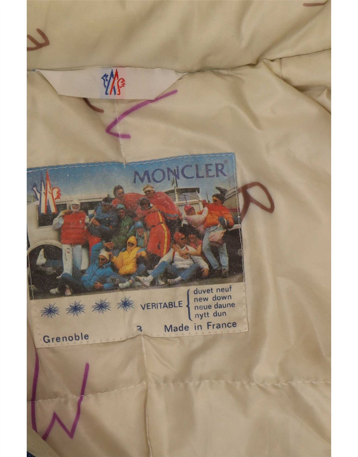 Moncler Chaqueta acolchada con capucha para hombre Talla 3 Grande Poliamida azul