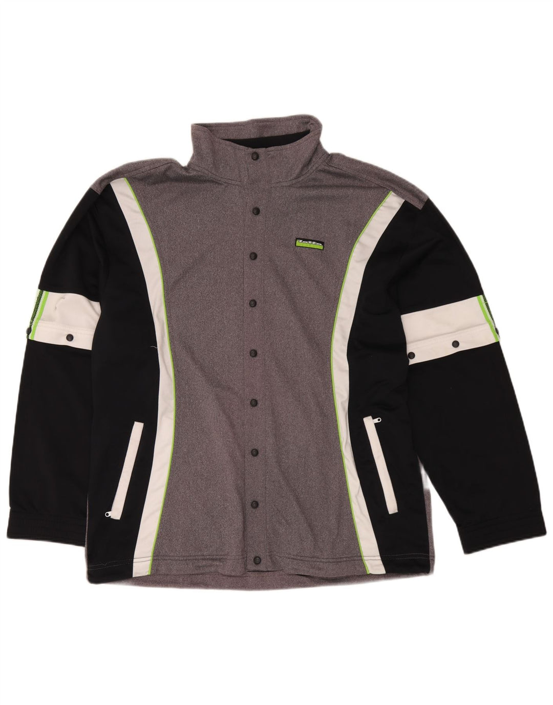 Lotto Chaqueta de chándal para hombre UK 44/46 2XL Gris Colorblock Poliéster
