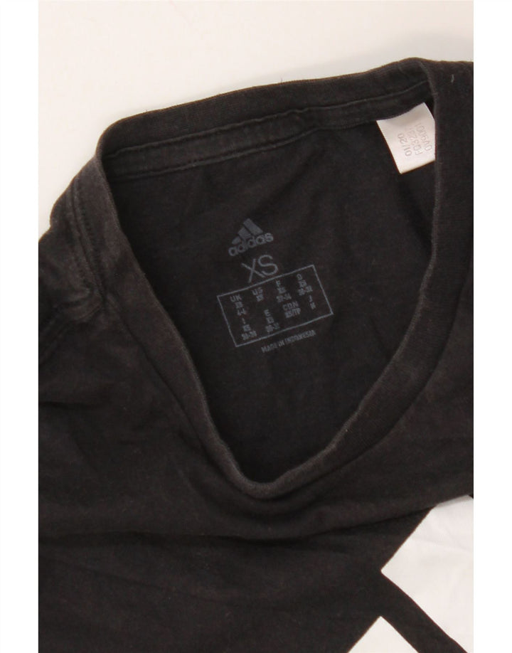 ADIDAS Camiseta gráfica para mujer Top UK 4/6 XS Negro