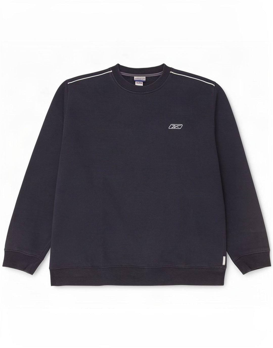 Reebok Hombre Sudadera Jumper Grande Azul Marino Algodón