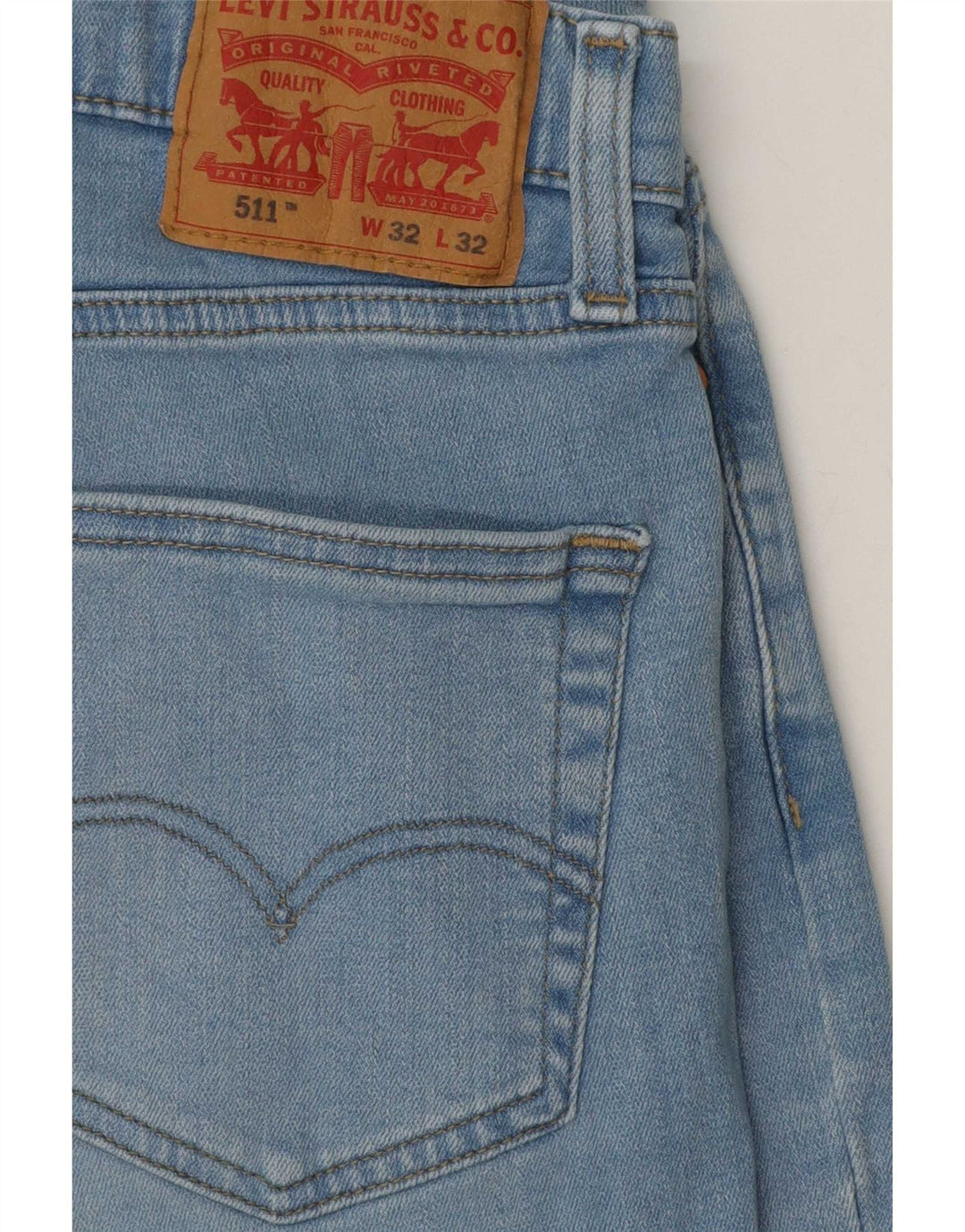 Levi's Hombre 511 Slim Jeans W32 L32 Algodón Azul