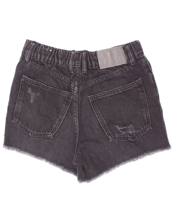 Zara Shorts Vaqueros Desgastados para Niñas 11-12 Años W24 Algodón Gris