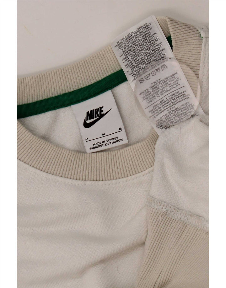 Nike Hombre Sudadera con gráfico tipo jersey de algodón color block mediano en blanco