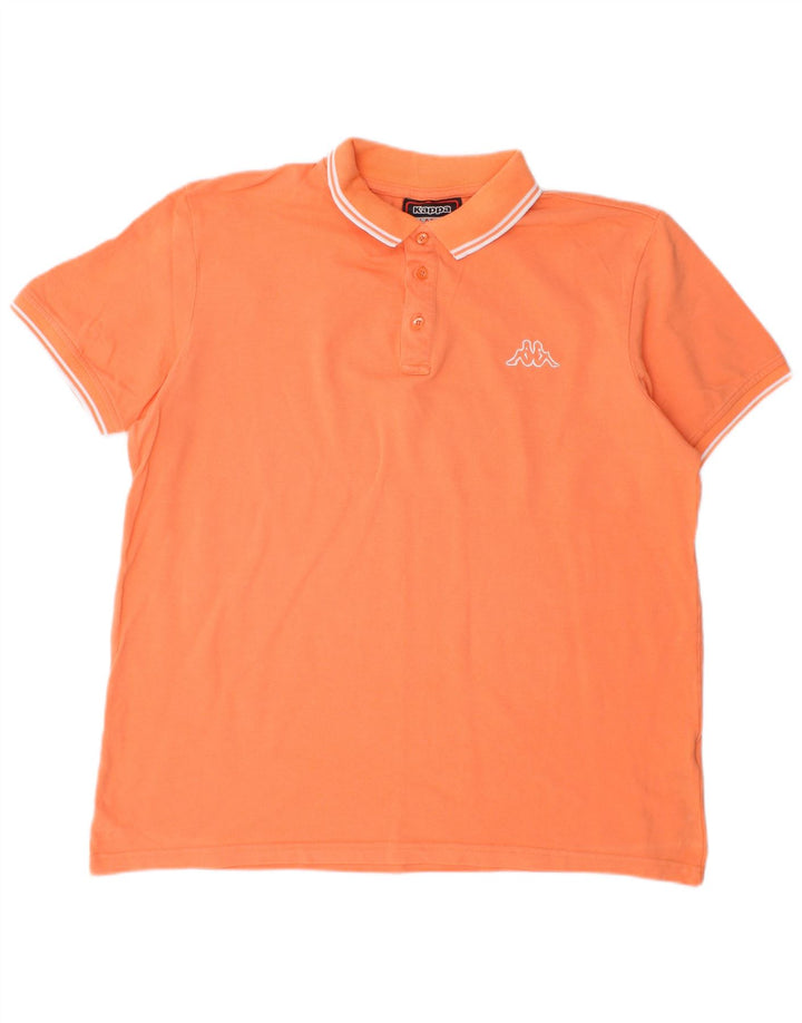Kappa Polo Hombre Grande Naranja Algodón