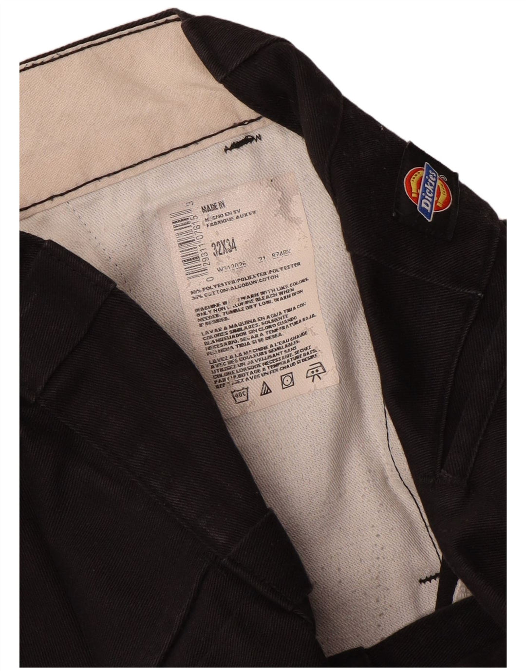 Dickies Pantalón chino recto para hombre W32 L34 Poliéster marrón