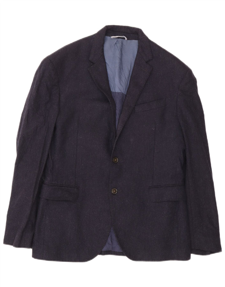 Tommy Hilfiger Chaqueta tipo blazer de 2 botones para hombre IT 50 Large Lana azul marino