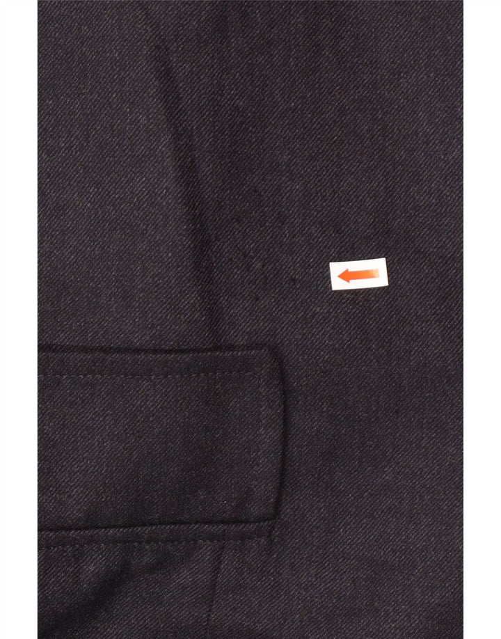 LUIGI BIANCHI Chaqueta tipo blazer larga para hombre IT 48 Medium Navy Blue Classic