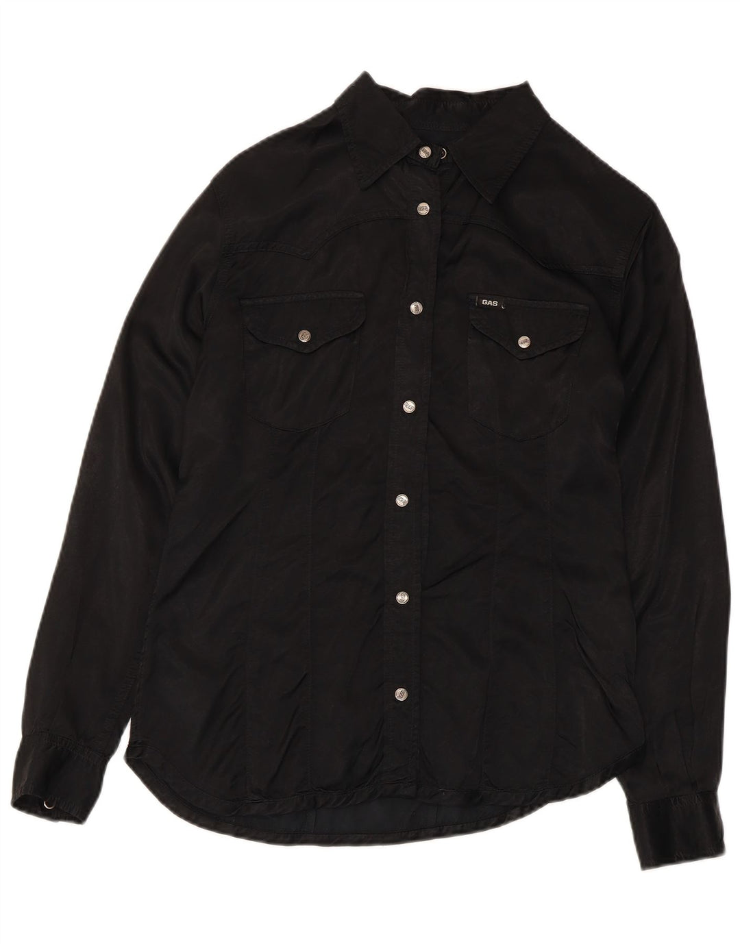 Camisa Gas Mujer UK 42 Medium Viscosa Negra
