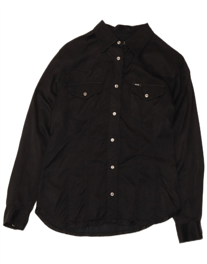 Camisa Gas Mujer UK 42 Medium Viscosa Negra