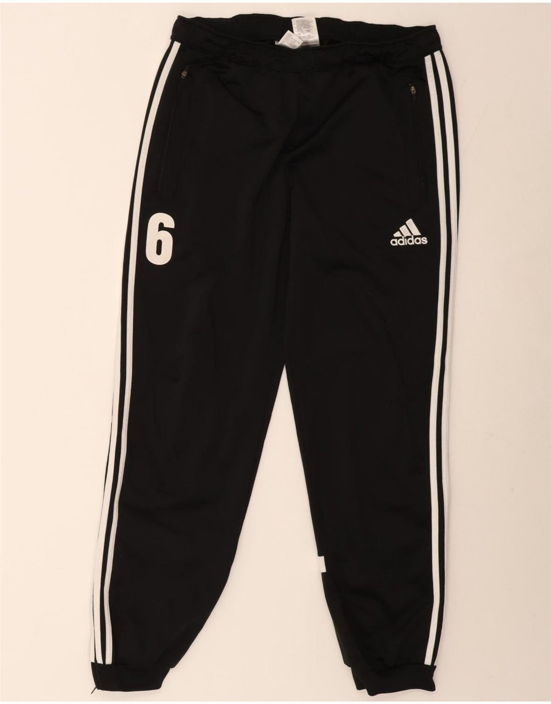 Adidas Hombre Pantalones De Chándal Joggers Grande Negro Poliéster