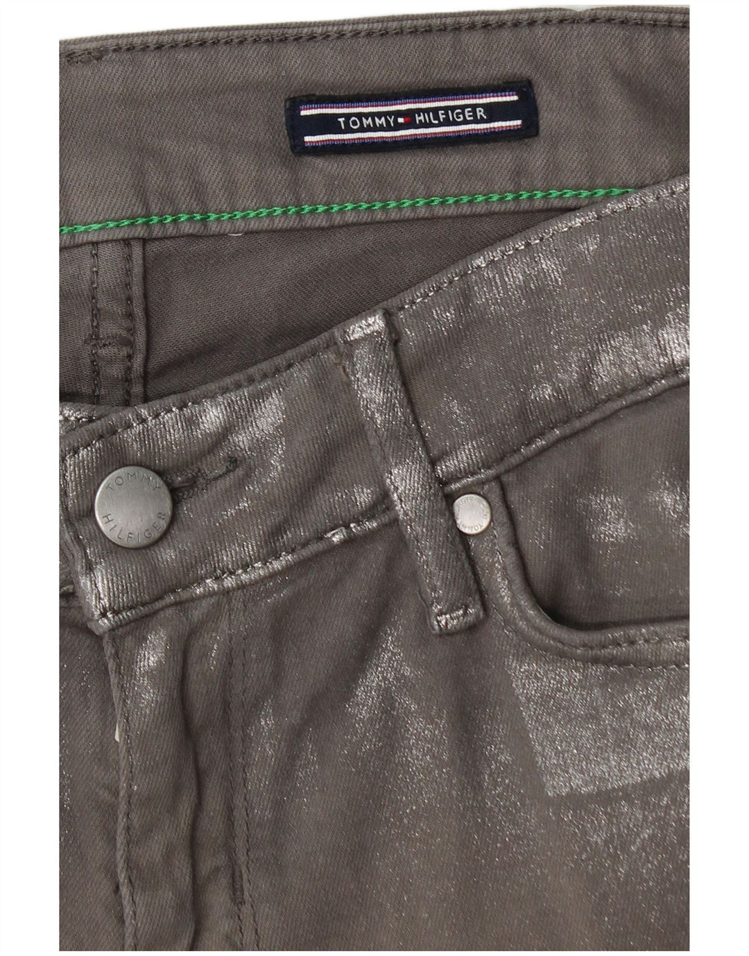 TOMMY HILFIGER Vaqueros ajustados Venice LW para mujer W30 L30 Algodón gris