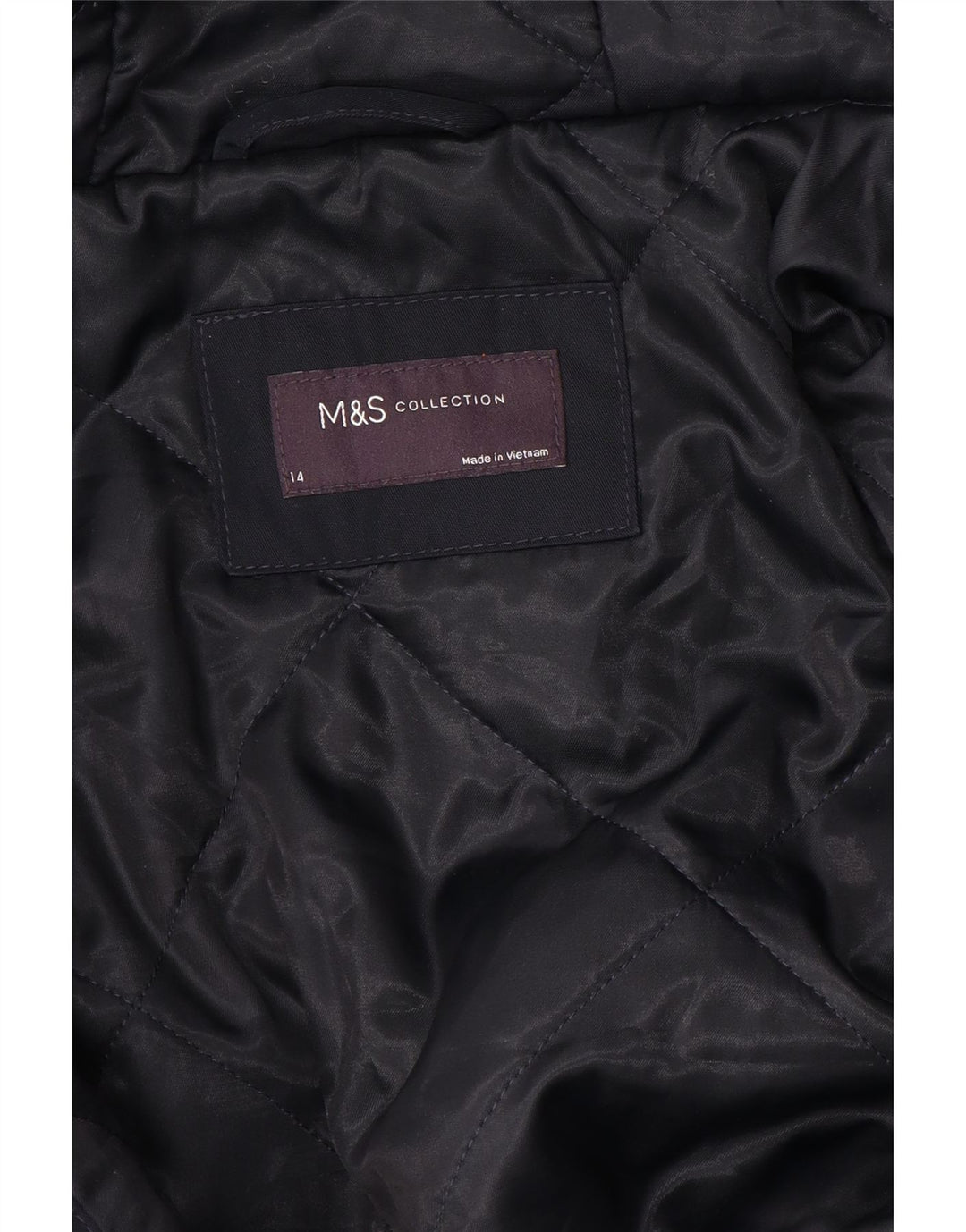 Marks & Spencer Abrigo cortavientos con capucha para mujer UK 44 Azul marino mediano