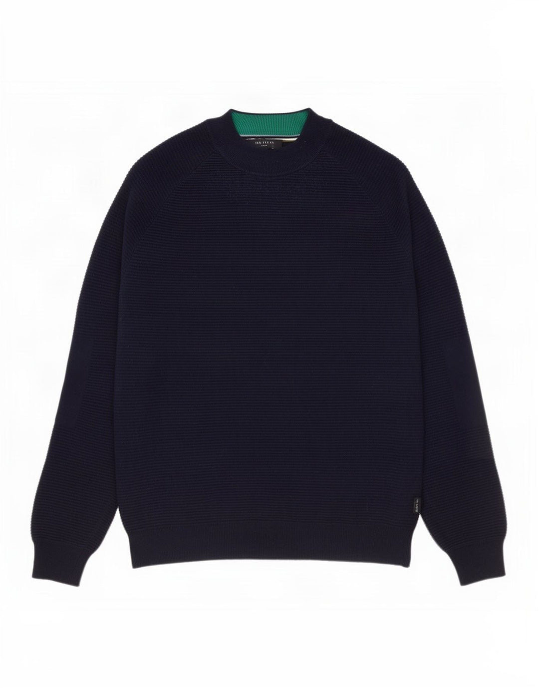 Ted Baker - Jersey con cuello de tortuga para hombre, talla 3, algodón azul marino mediano