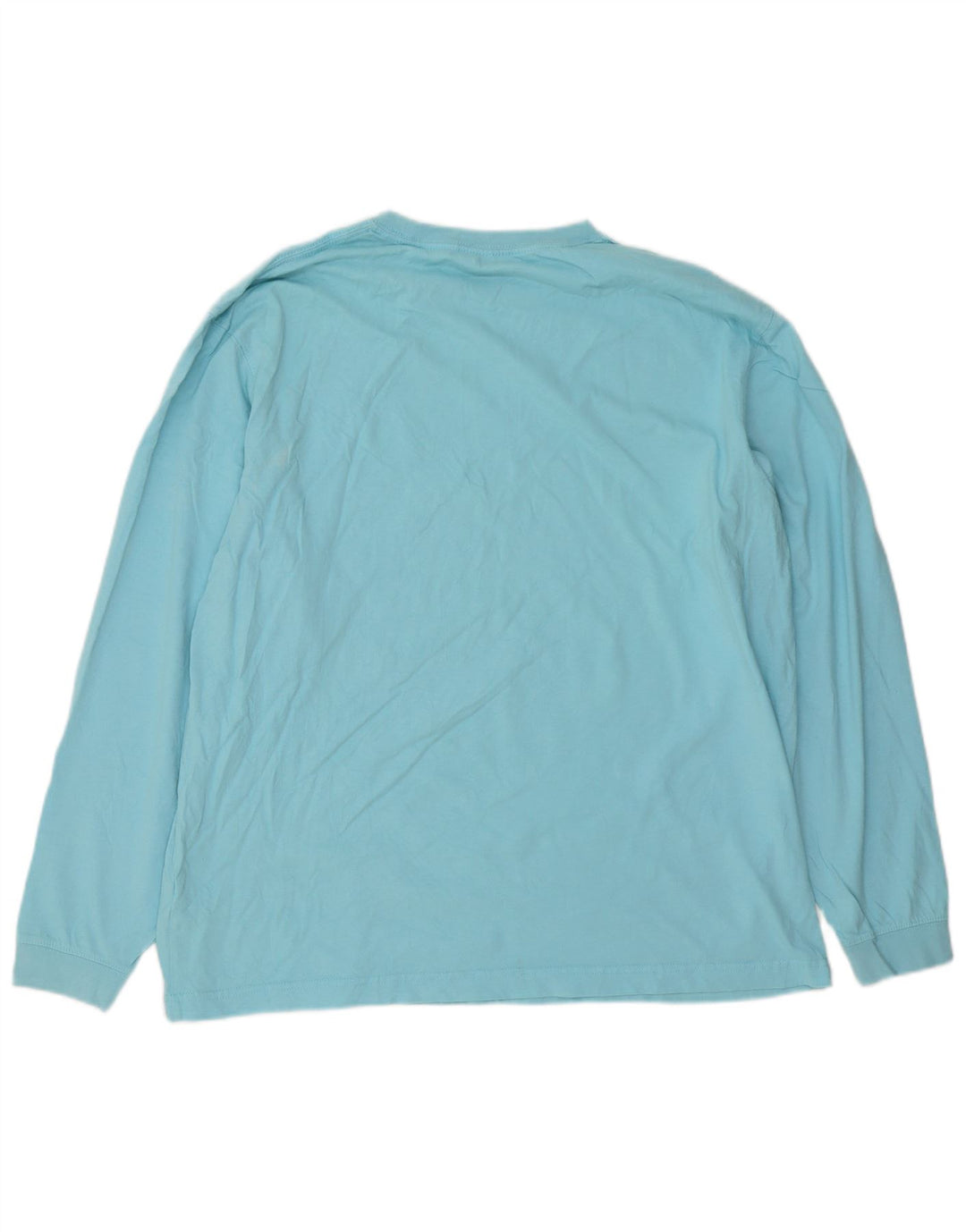 L.L.Bean Camiseta para hombre de manga larga de algodón azul grande
