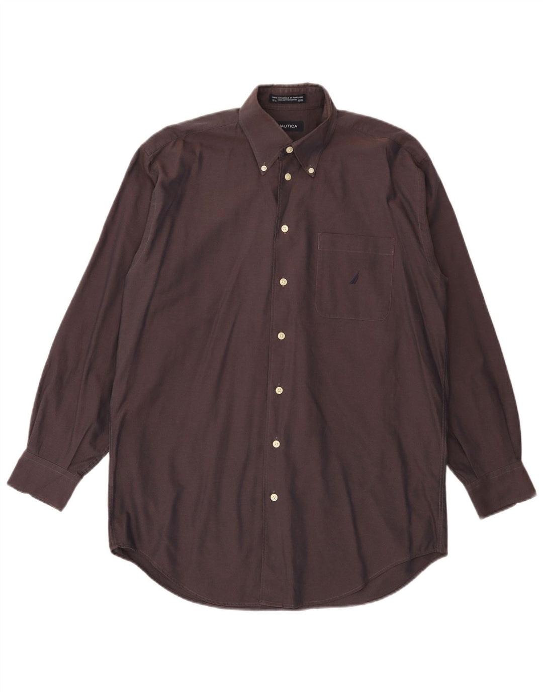 Camisa Nautica para hombre talla 15 1/2 algodón gris medio