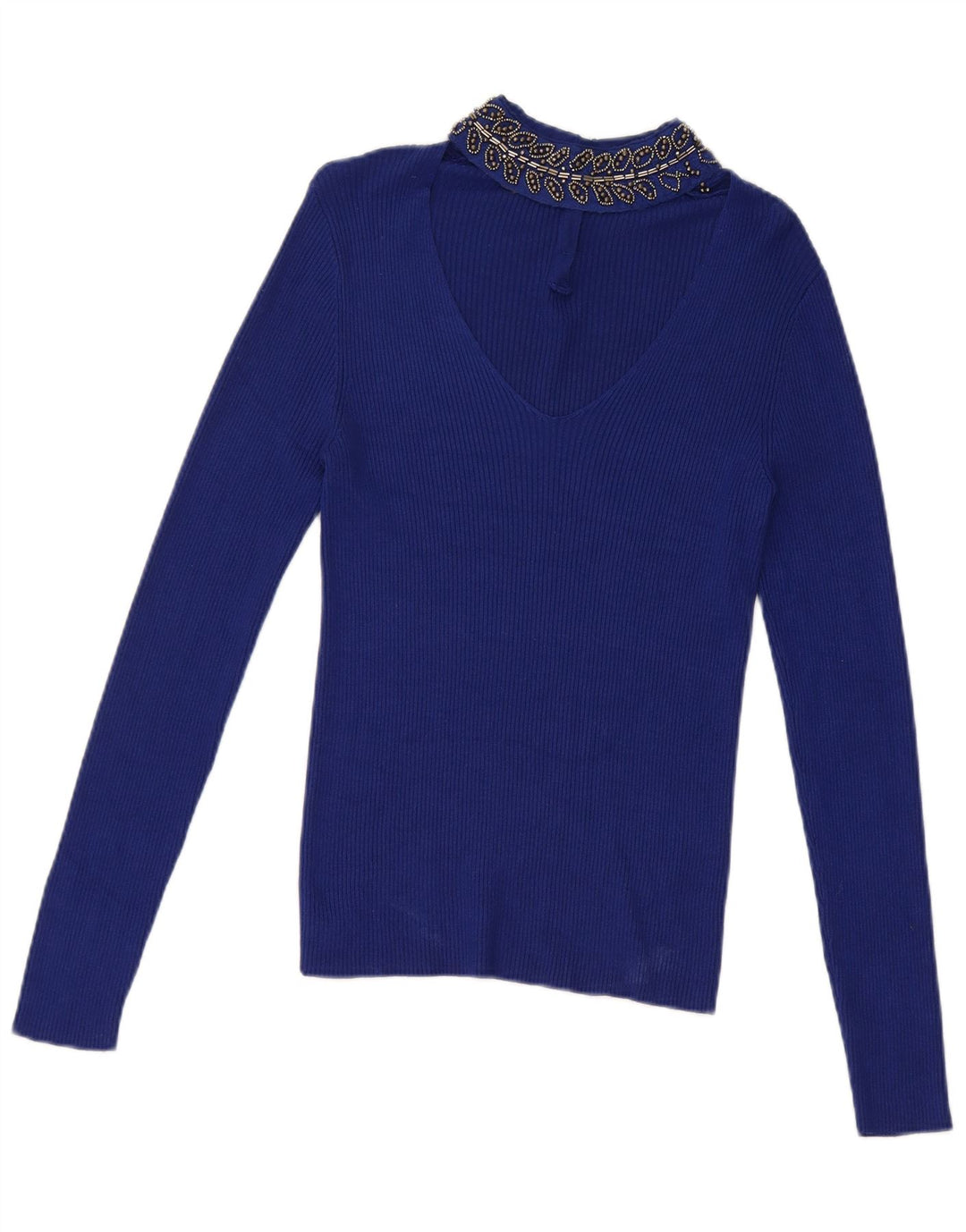 Top corto para mujer Oasis UK 8 Small Viscosa azul