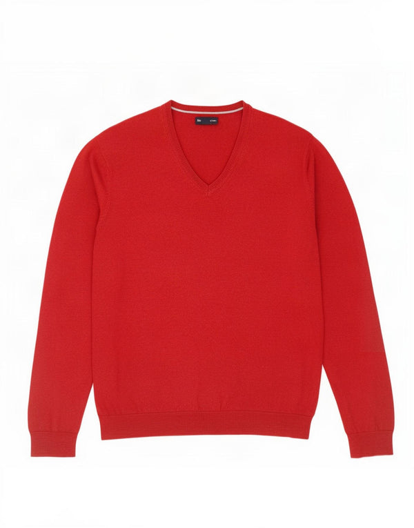 Gap Jersey con Cuello en V para Hombre XL Algodón Rojo