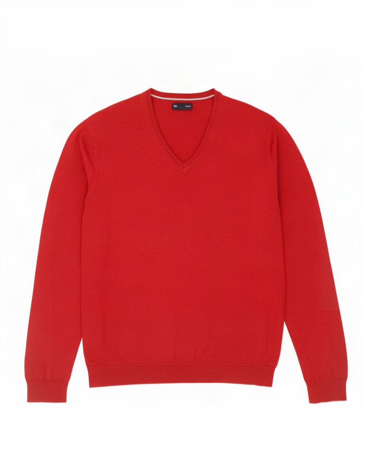 Gap Jersey con Cuello en V para Hombre XL Algodón Rojo