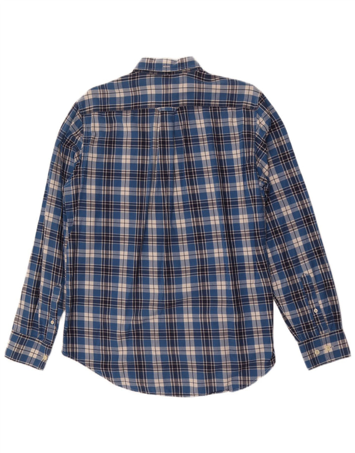 Camisa Gant Regular Fit De Algodón A Cuadros Azul Medio |