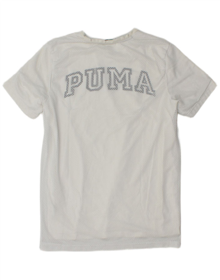 Puma Camiseta gráfica para hombre Top Small White Poliéster