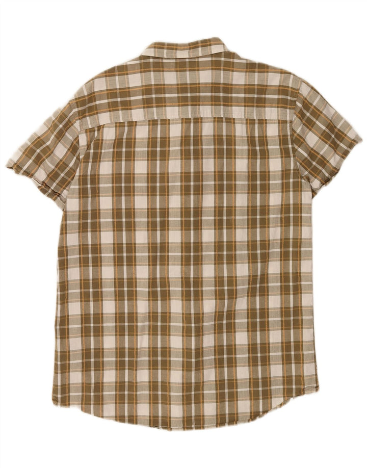 Wrangler Camisa Regular Fit De Manga Corta Para Hombre Algodón A Cuadros Marrón Grande