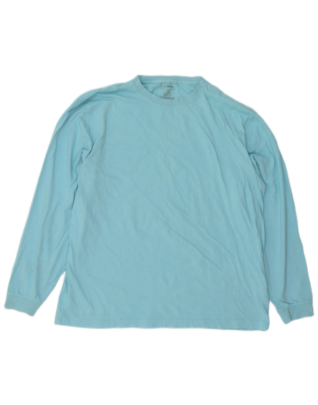 L.L.Bean Camiseta para hombre de manga larga de algodón azul grande