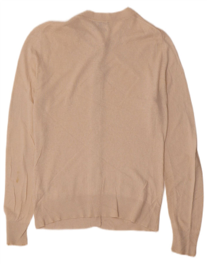 Massimo Dutti Cárdigan Mujer UK 42 Medio Seda Beige