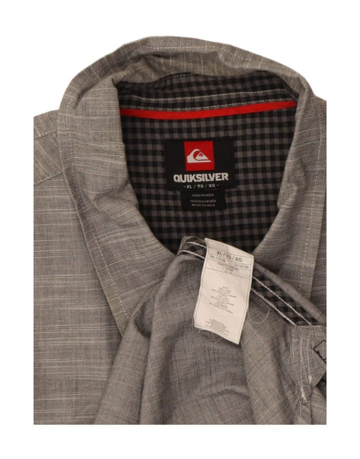 Camisa Quiksilver Hombre XL Algodón Rayas Gris