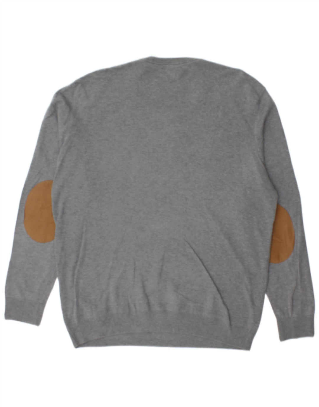 ZARA Hombre Jersey Cuello Redondo Jersey XL Gris Algodón