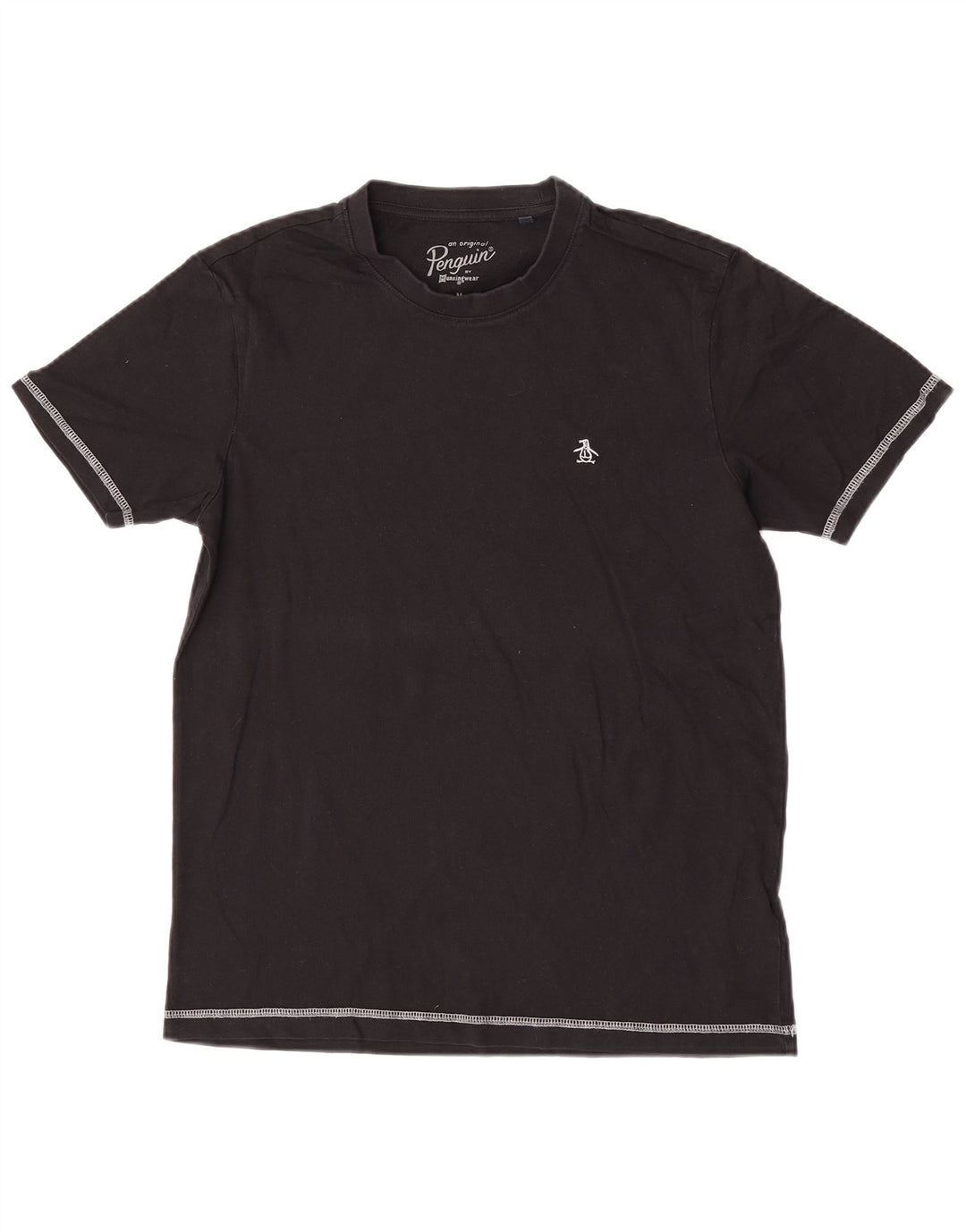 Penguin - Camiseta para hombre, talla mediana, algodón negro