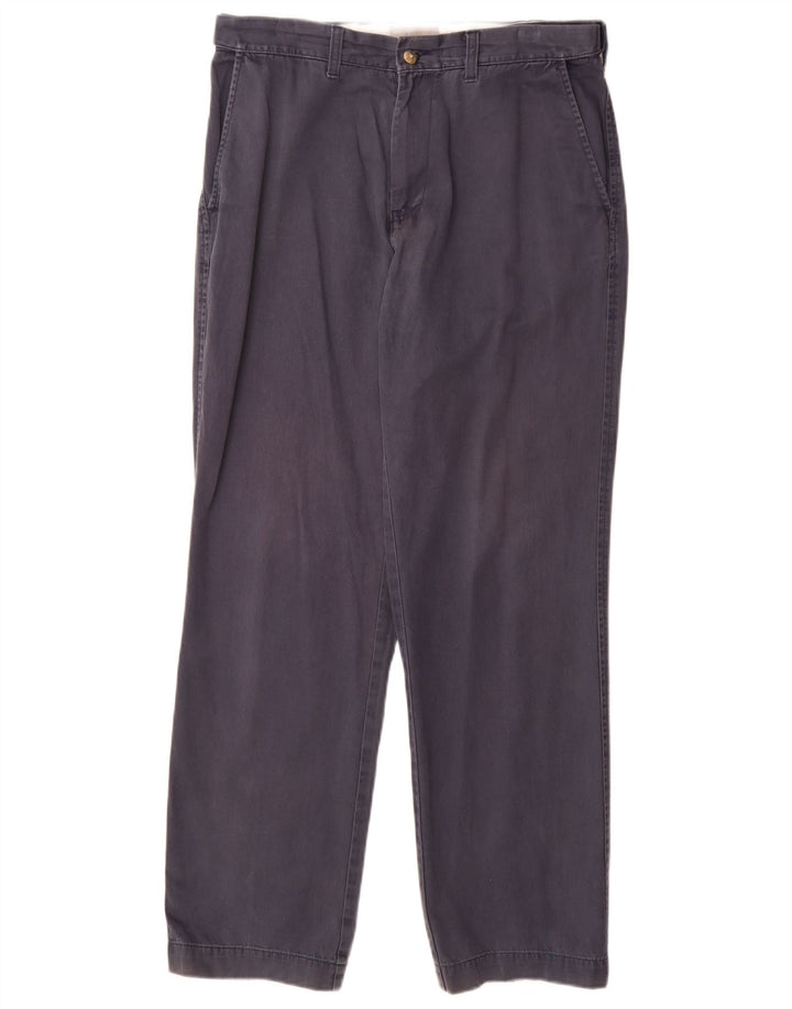 Marks & Spencer Pantalones chinos regulares para hombre W32 L31 Algodón azul marino