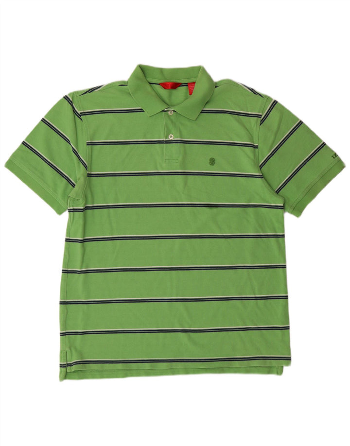Izod Polo Hombre De Algodón A Rayas Verde Grande