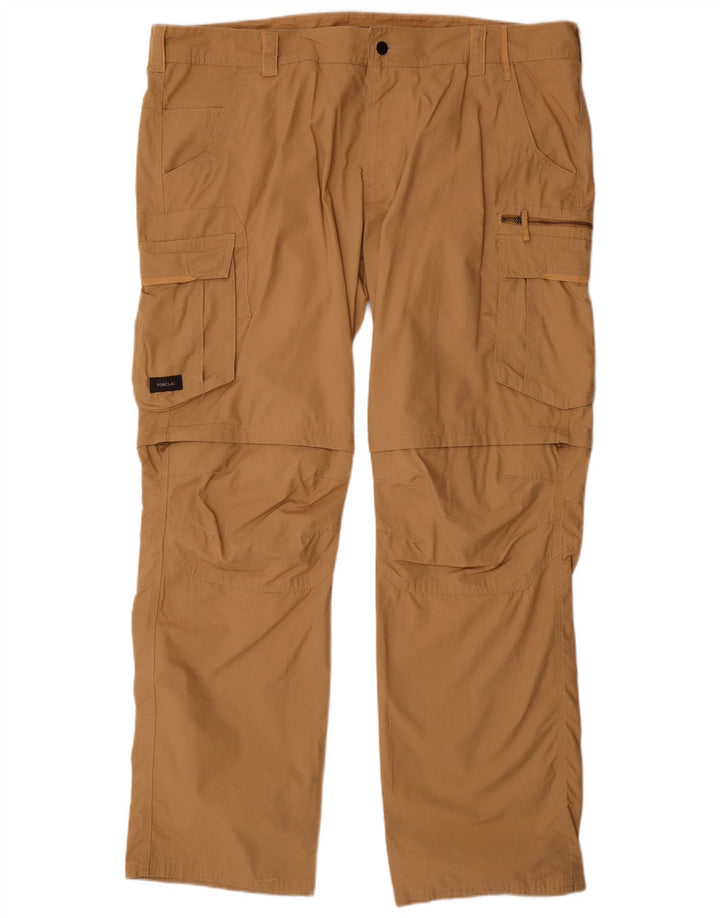 FORCLAZ Pantalón cargo recto para hombre EU 54 2XL W44 L34 Algodón beige