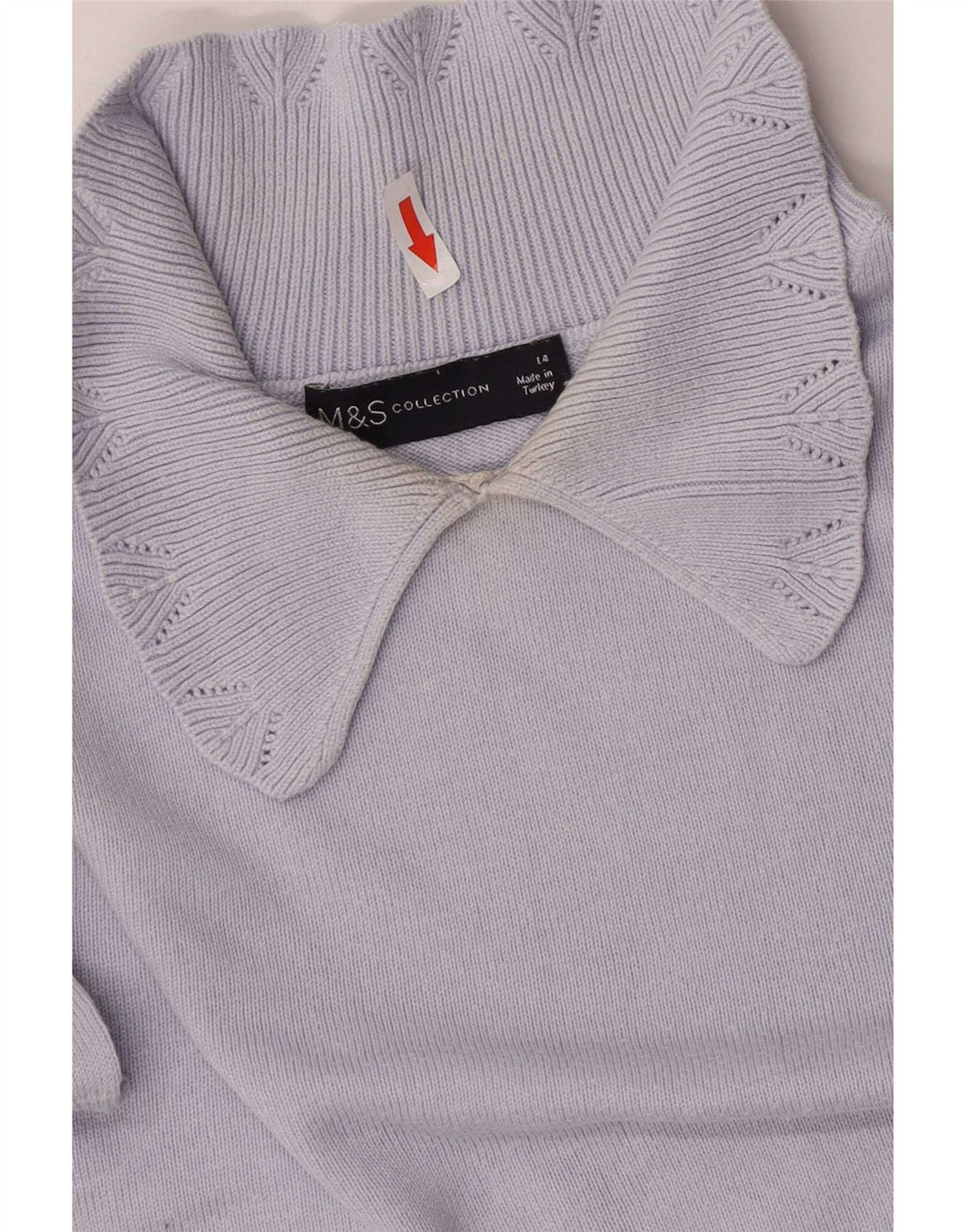 Marks & Spencer - Jersey de cuello polo para mujer, talla 40, color azul