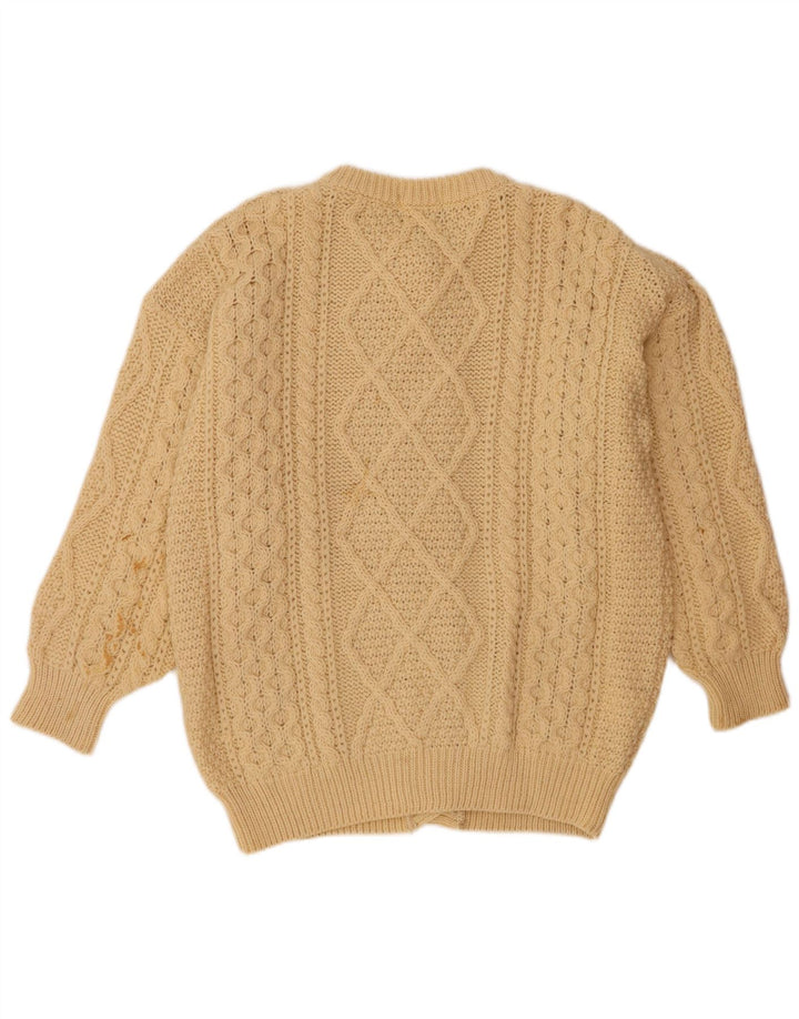 Oak Tree Suéter tipo cárdigan extragrande para mujer Reino Unido 16 Lana beige grande