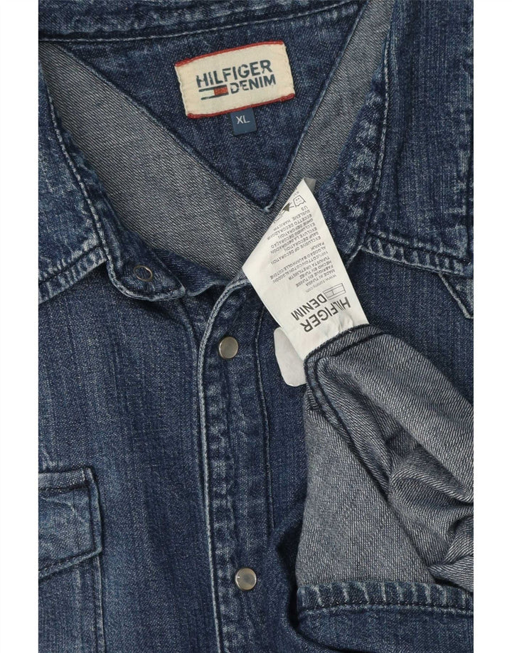 Camisa Tommy Hilfiger Hombre Denim XL Algodón Azul
