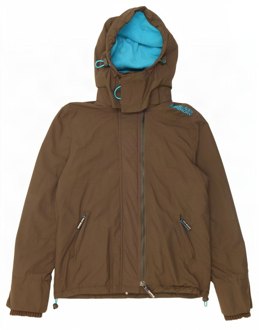 Superdry Chaqueta Cortavientos Gráfica para Mujer UK 44 Caqui Mediano
