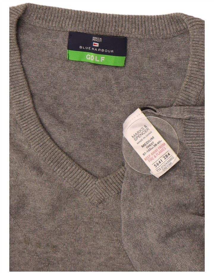MARKS & SPENCER Camiseta sin mangas para hombre Blue Harbor Vest UK 38/40 Gris medio